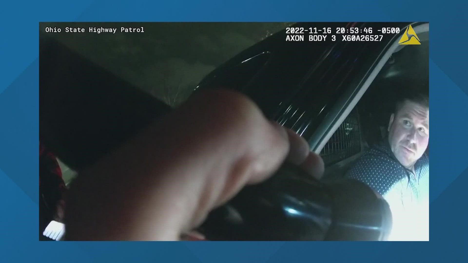 "You're starting to push my buttons already. If you're going to be compliant, be compliant," an Ohio officer told an IMPD officer suspected of drunk driving.
