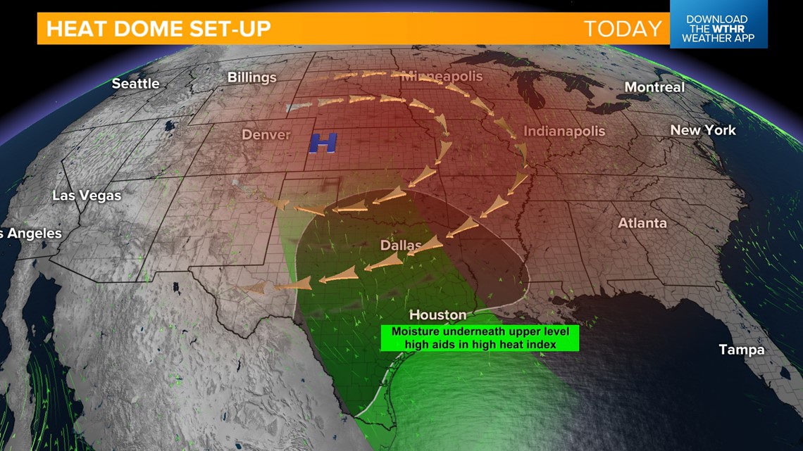 Houston heat dome moves west, 100-degree days all weekend