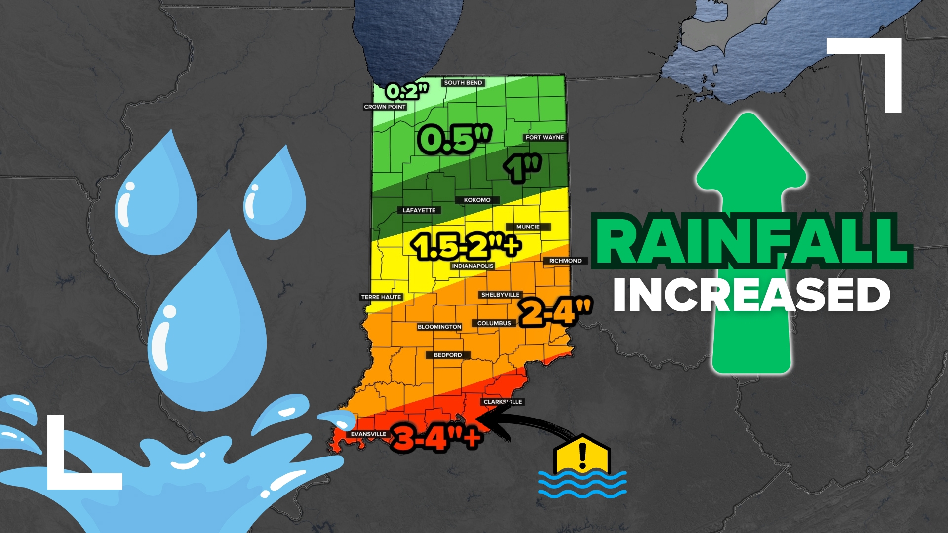 The remnants of hurricane Helene will swing right through Indiana Friday and then linger the rest of the weekend.