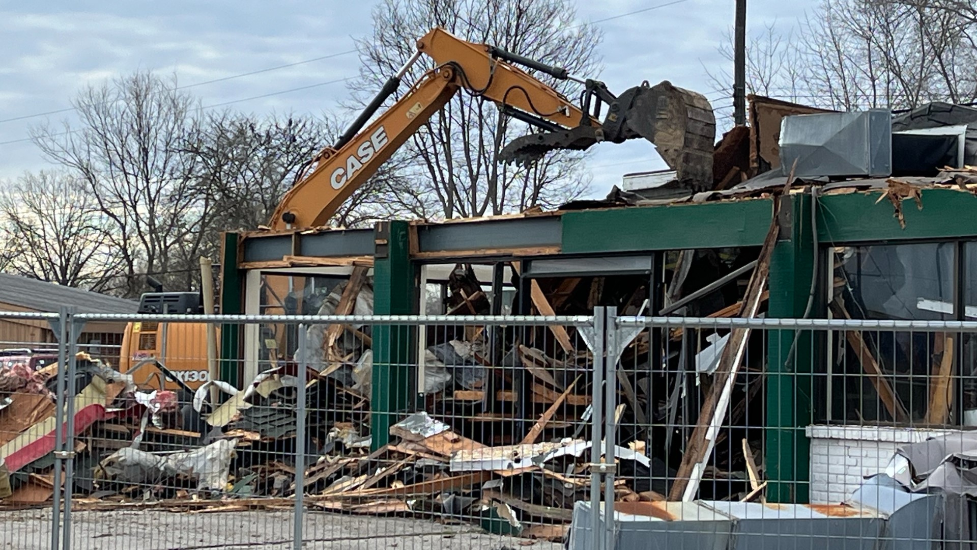 The former Burger Chef building in Speedway is being demolished more than four decades after the murders of four employees.