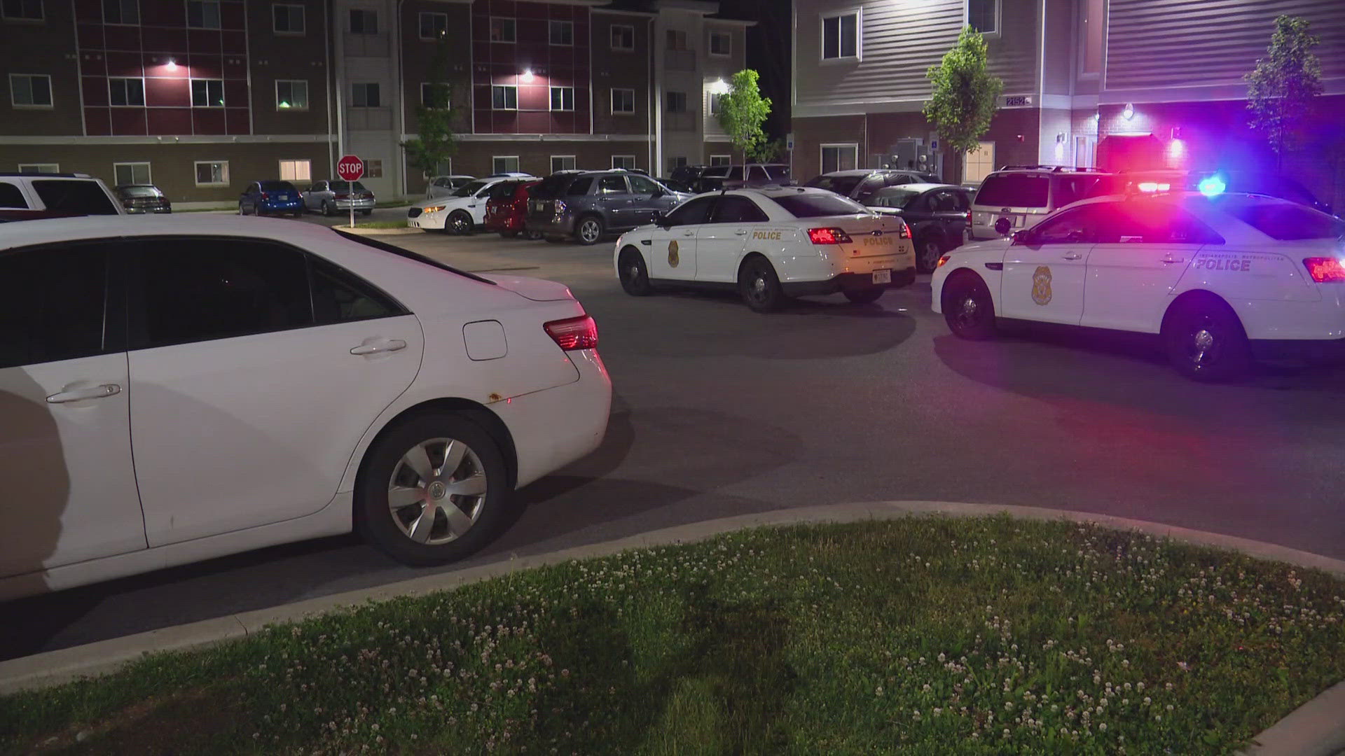 The shooting was reported around 11 p.m. Sunday at an apartment complex near West 16th Street and North White River Parkway Drive West.