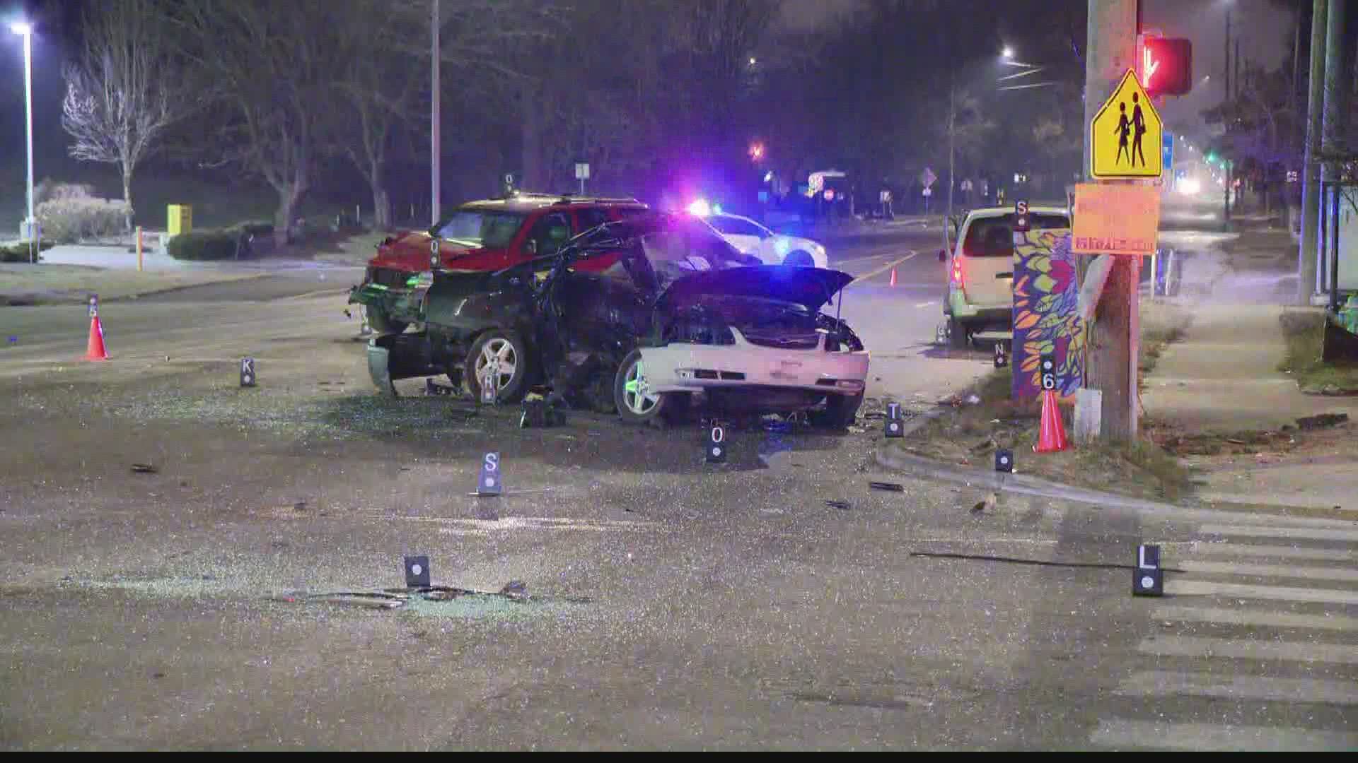 Two deadly crashes occurred Sunday morning on opposite sides of Indianapolis.