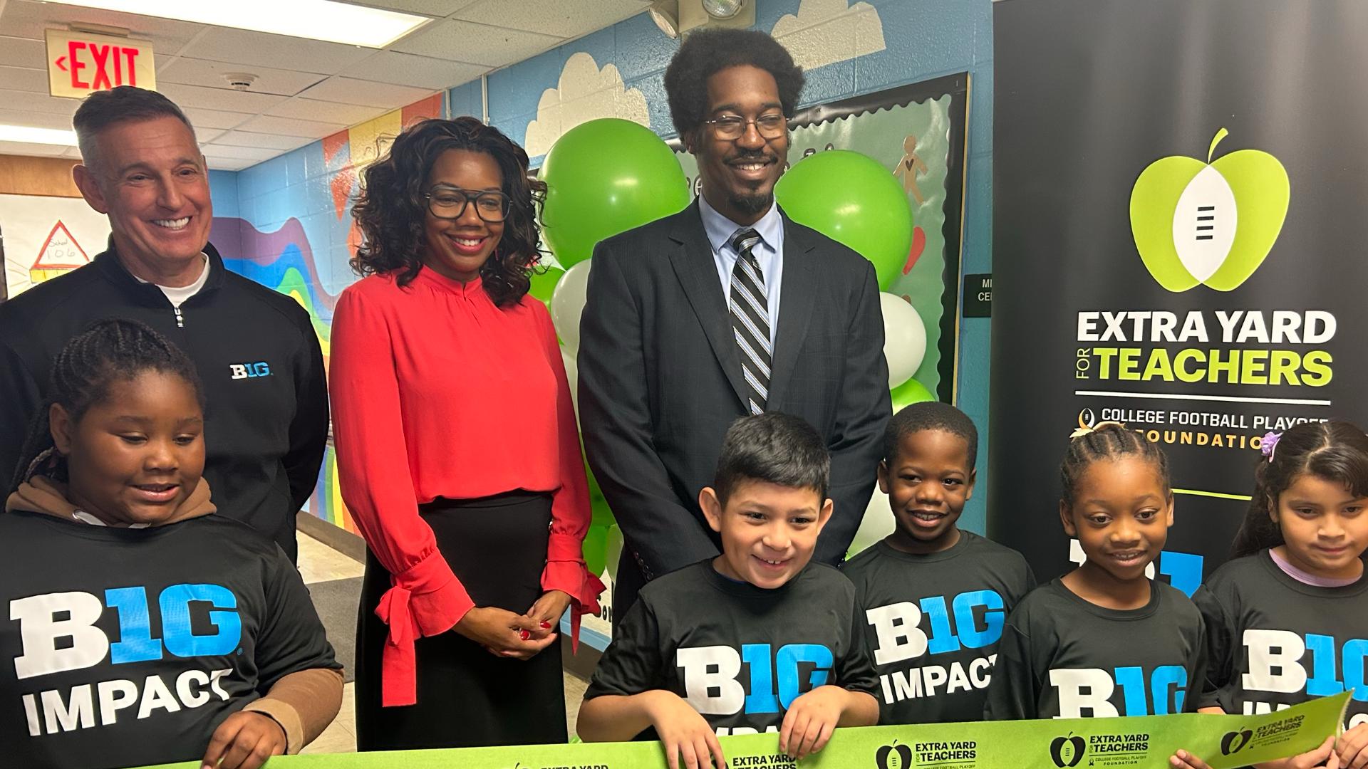 Thanks to a collaboration between the IPS Foundation, Big Ten Conference, and the College Football Playoff Foundation, one IPS school is getting a new media center.