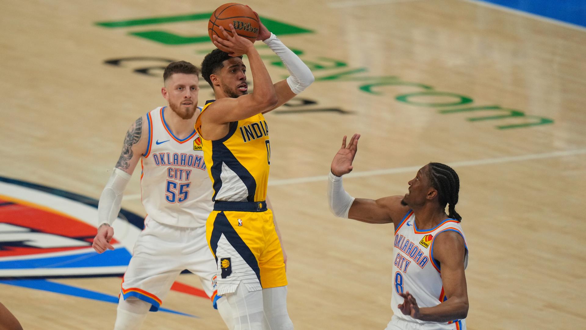 Haliburton has been dealing with a lower right leg injury throughout the series and it worsened during Monday’s Game 5 loss in Oklahoma City.