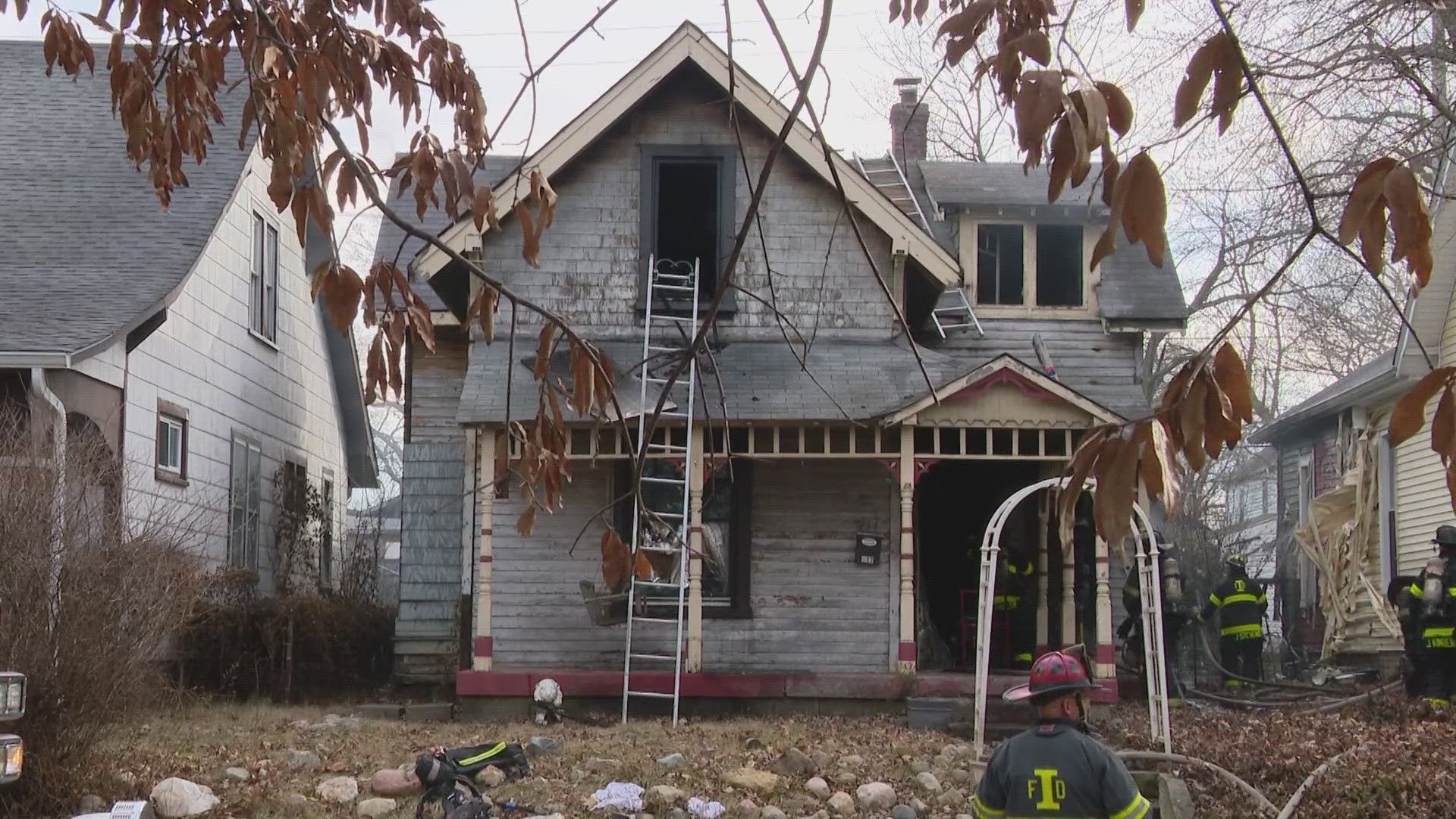 Everyone inside the house was able to evacuate before firefighters got there. But it took about 40 minutes to put the fire out.