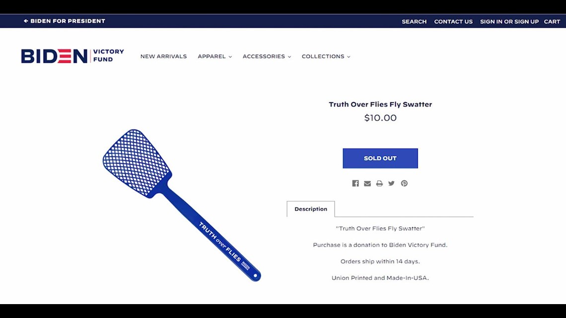 Biden Harris Pence Fly Swatter 2020 Debate Truth Over Flies 