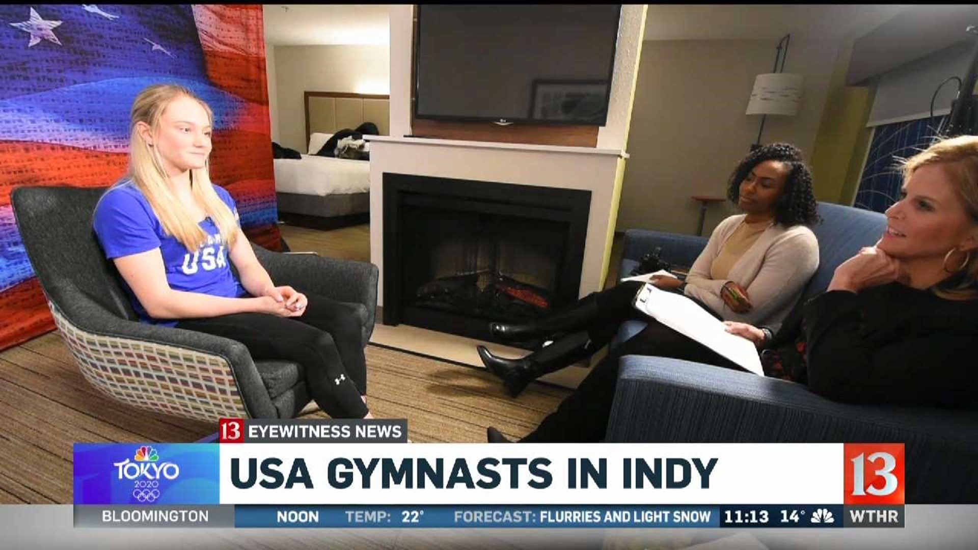 USA gymnasts in Indy