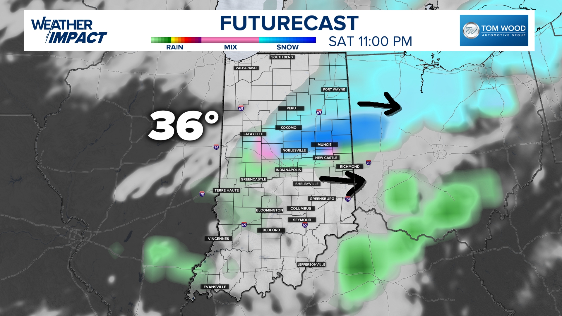 2 rounds of wintry mix and snow for Indiana this weekend | 13Weather ...