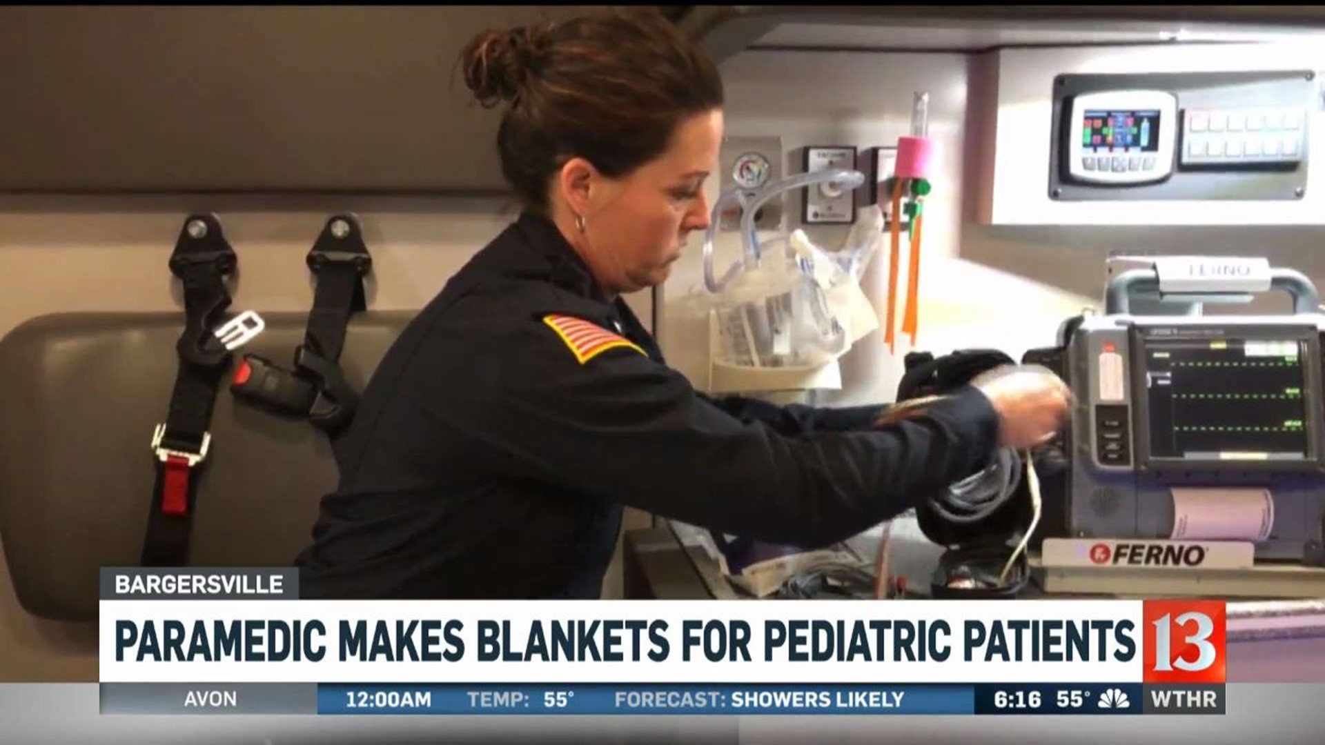 Bargersville paramedic makes blankets for pediatric patients