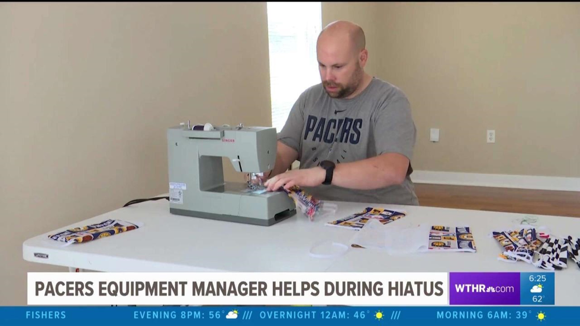 Pacers equipment manager helps out