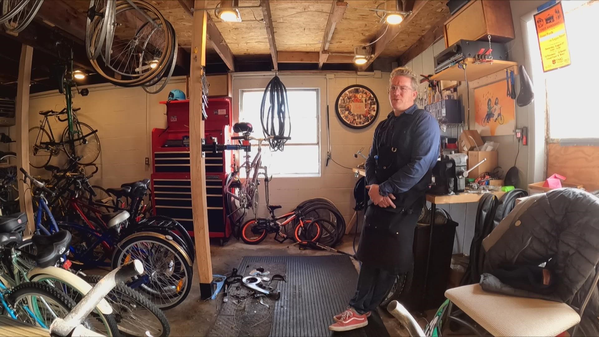 Joe Rudy decided to offer the refurbished bikes in his inventory free of charge to anybody for Christmas.