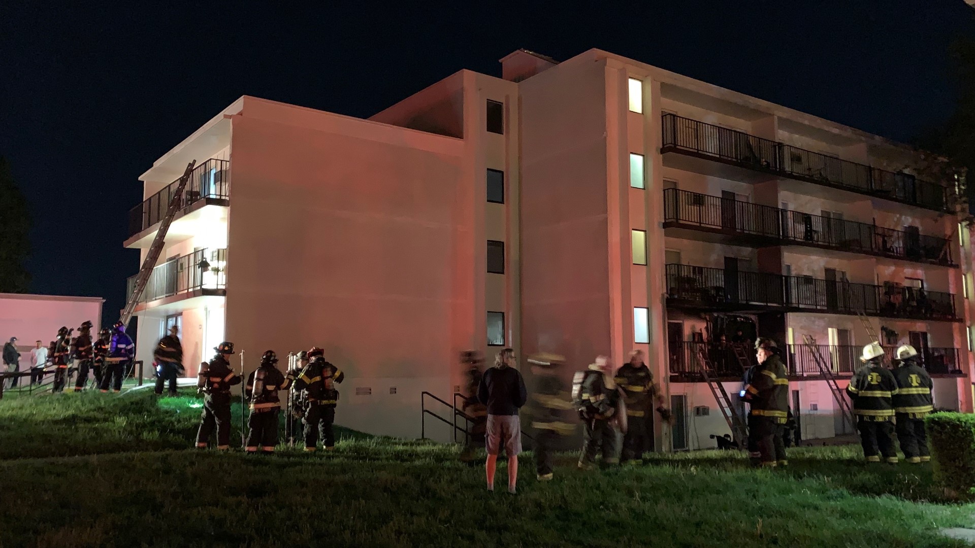 Fire crews were called to the El Dorado Apartments, just east of Indianapolis Motor Speedway, shortly after 3:30 a.m. Monday.