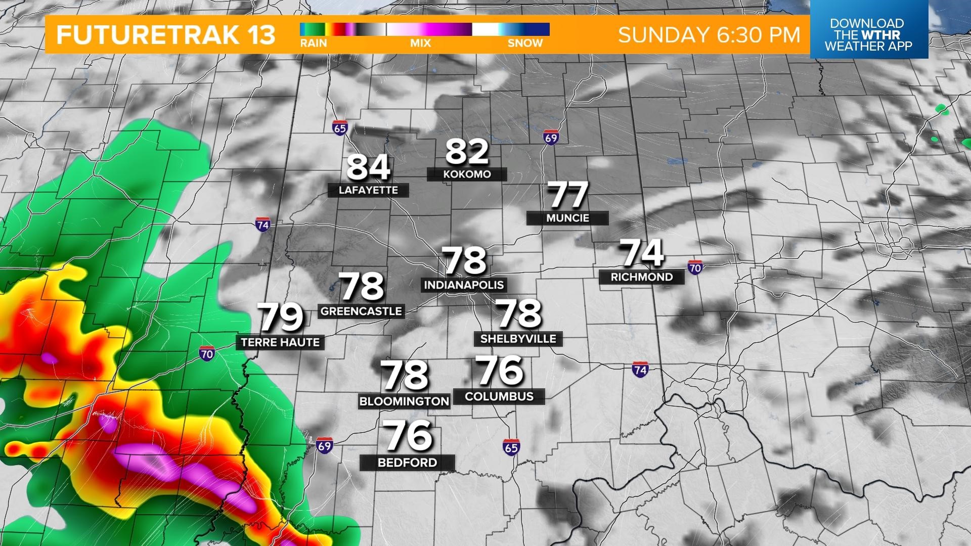 Stormy central Indiana weather through Monday night | wthr.com