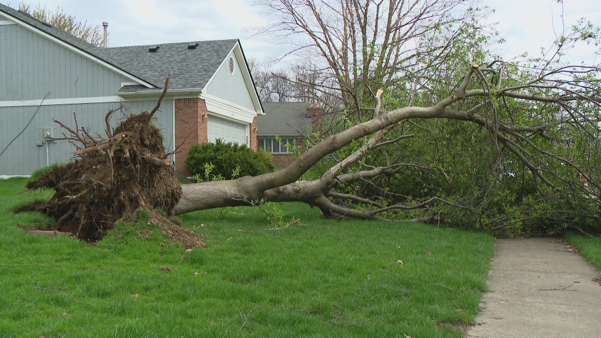 13News reporter Emily Longnecker reports from Carmel in Hamilton County after an EF-1 tornado struck during Wednesday night's severe storms.