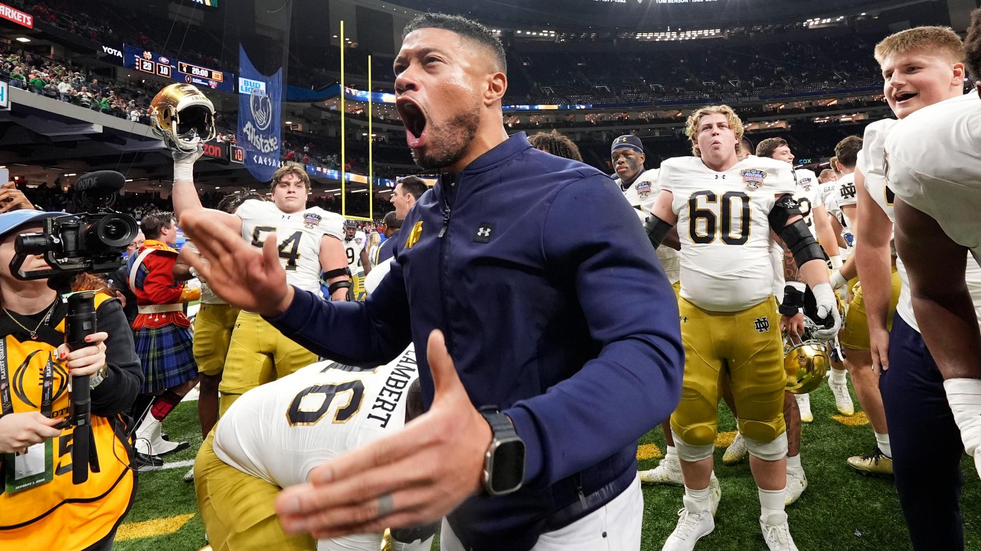 Dominic Miranda is in South Florida where the Notre Dame Fighting Irish have arrived, ready for their CFP semifinal showdown with Penn State in the Orange Bowl.