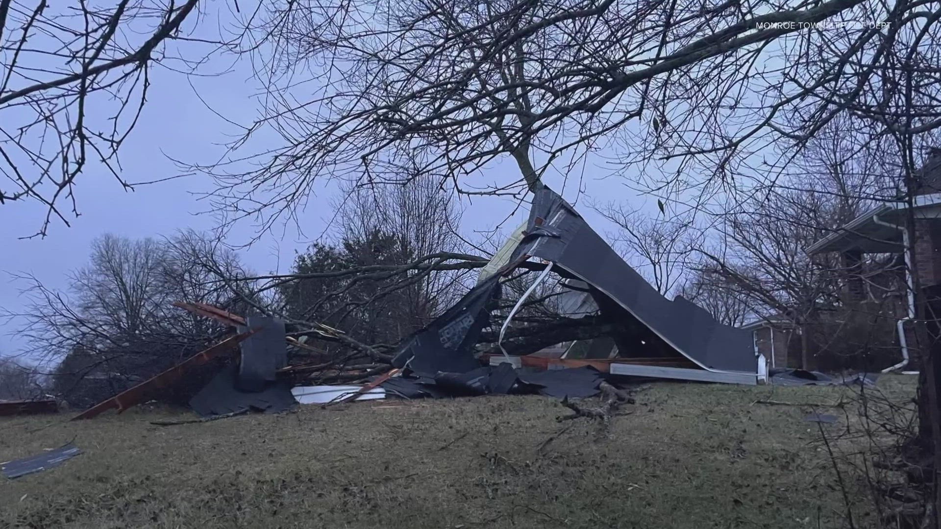 The storm brought 90 mph winds to southern Indiana.