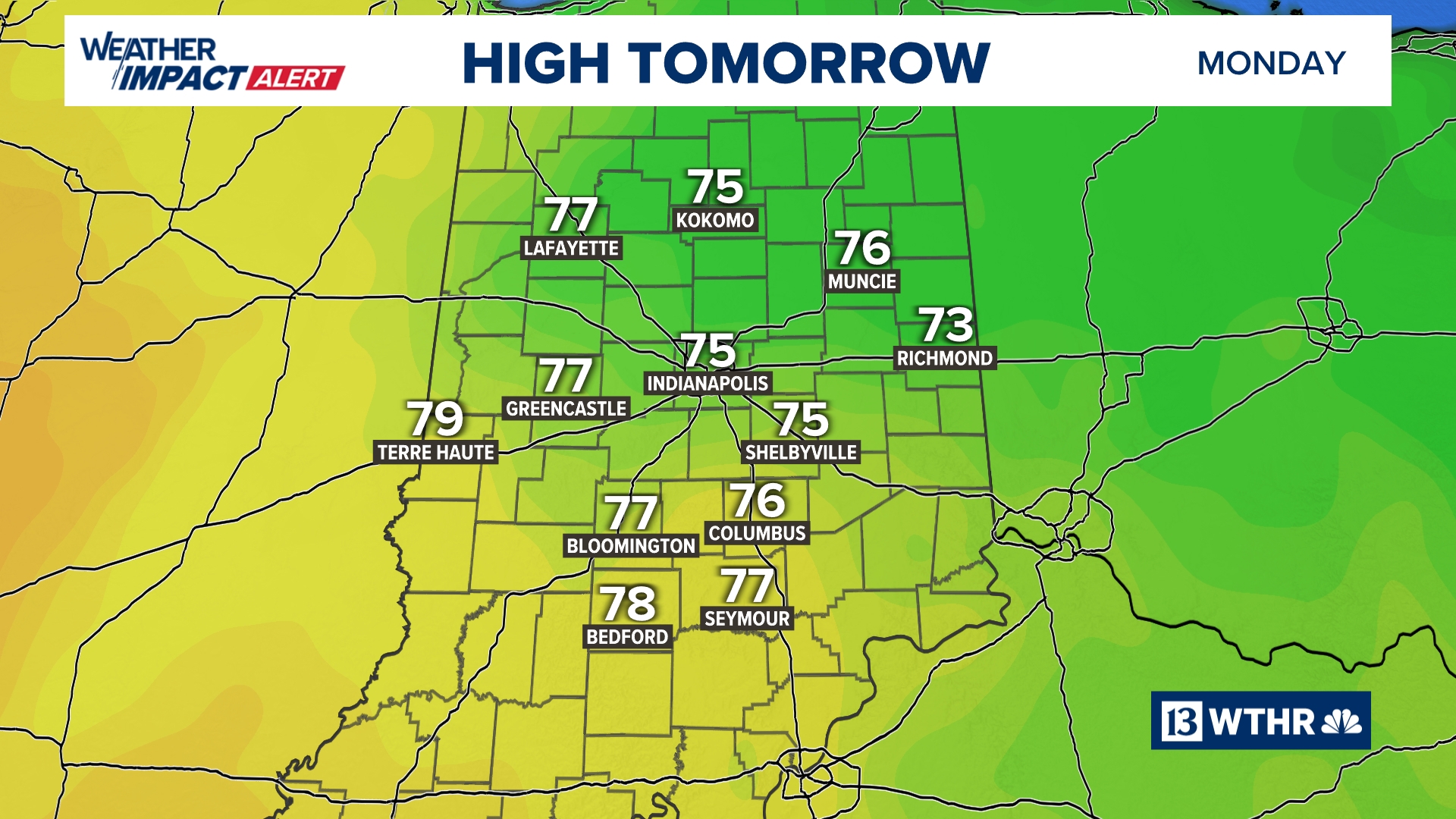 Wthr R Warming trend continues, but rain chances remain all week | 13Weather ...