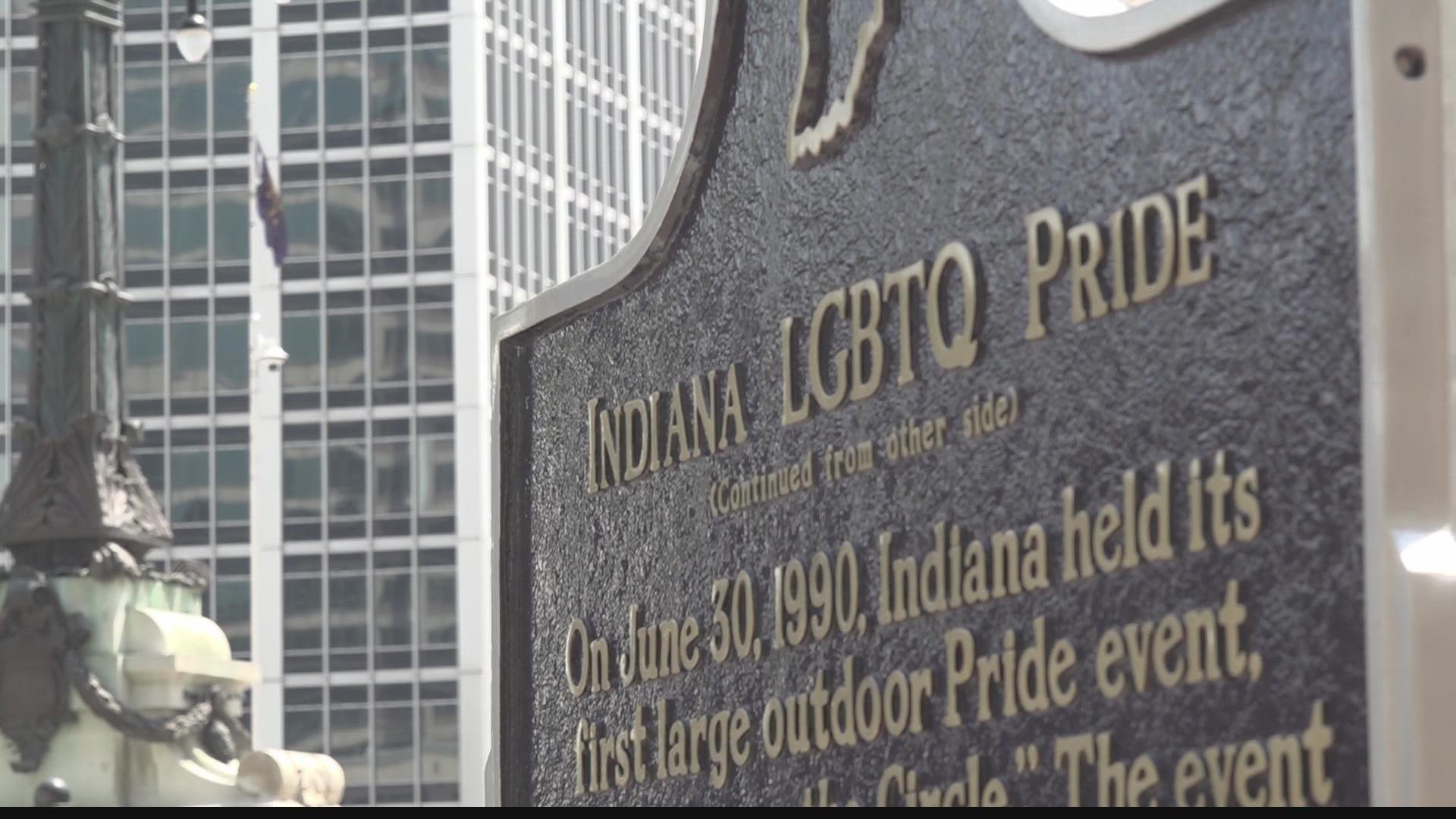 The marker is the first in Indiana to commemorate LGBTQ+ history.