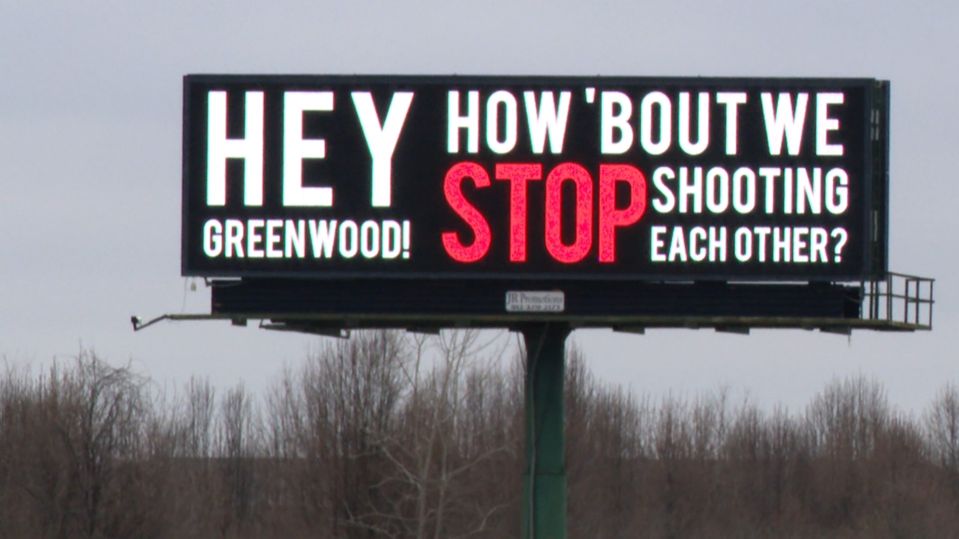 Billboard referencing Greenwood shooting taken down
