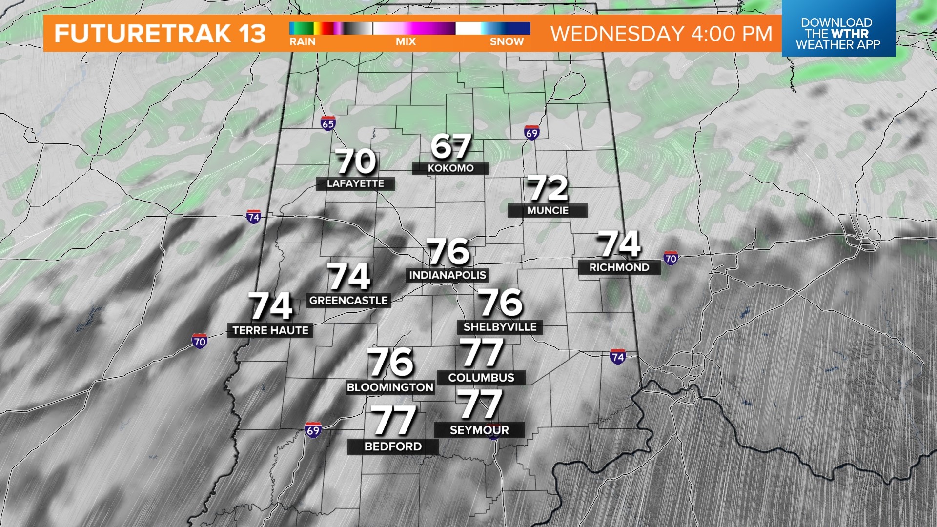 Warm and windy Wednesday with near-record highs | Live Doppler 13 ...