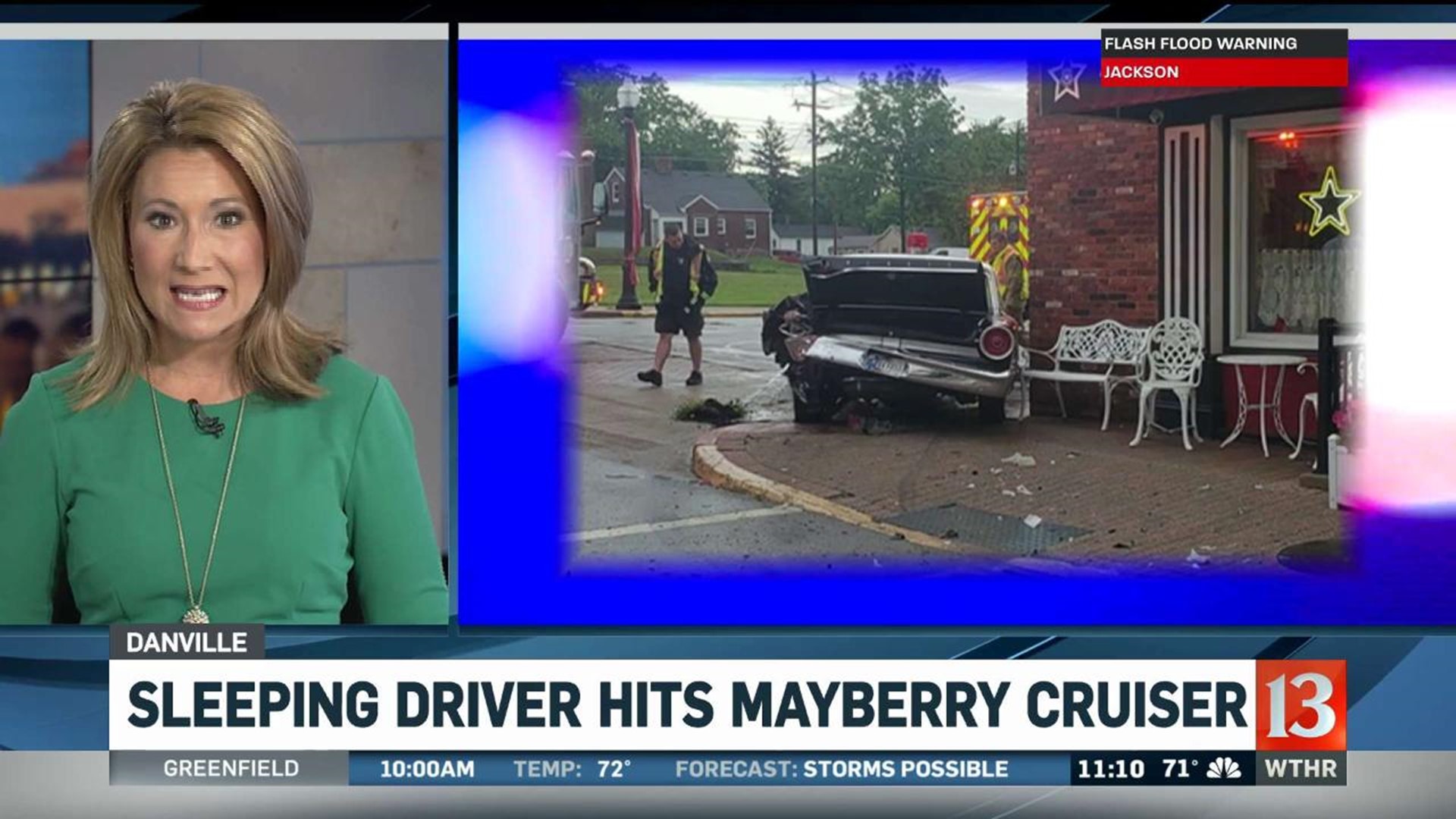 Sleeping Driver Hits Mayberry Cruiser in Danville