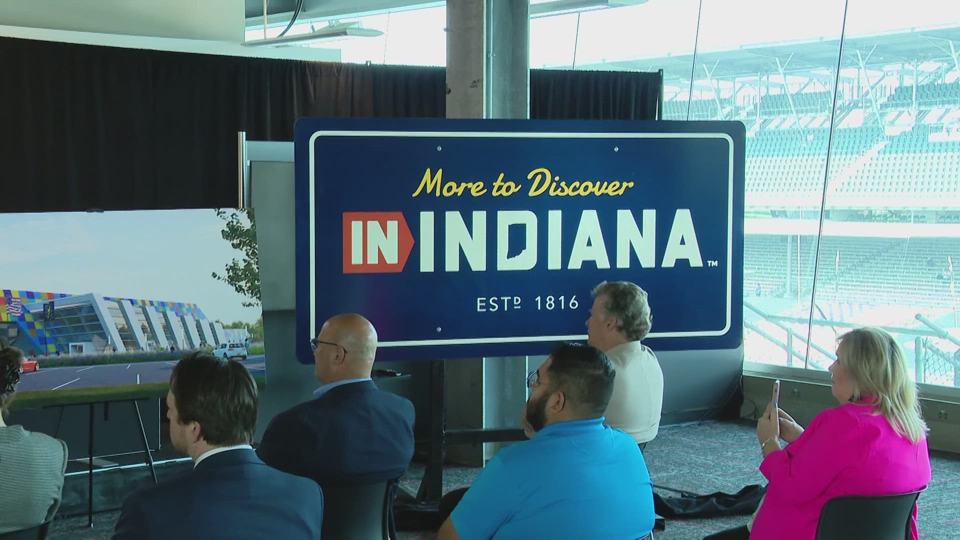 A brand new way to welcome people when they cross the Indiana state line.