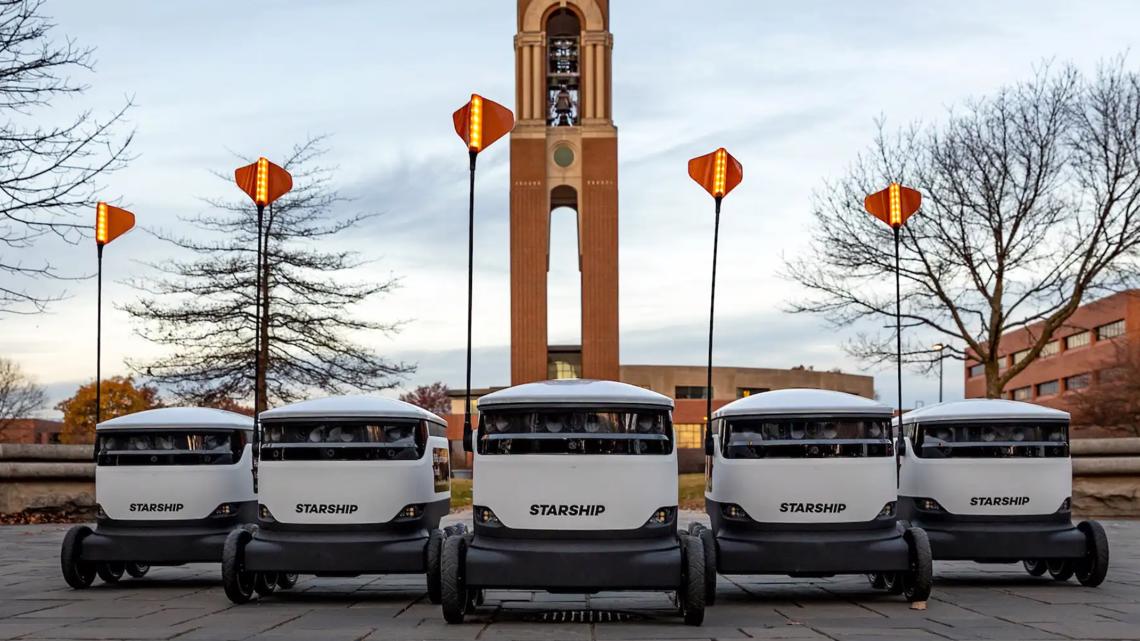 Robots now deliver food, snacks on Ball State campus