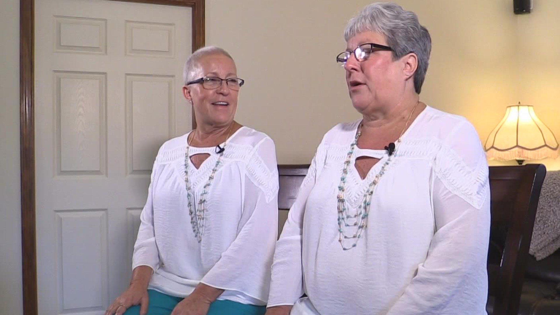 Identical twin sisters who have lived their lives in sync are now facing the same battle against ovarian cancer.