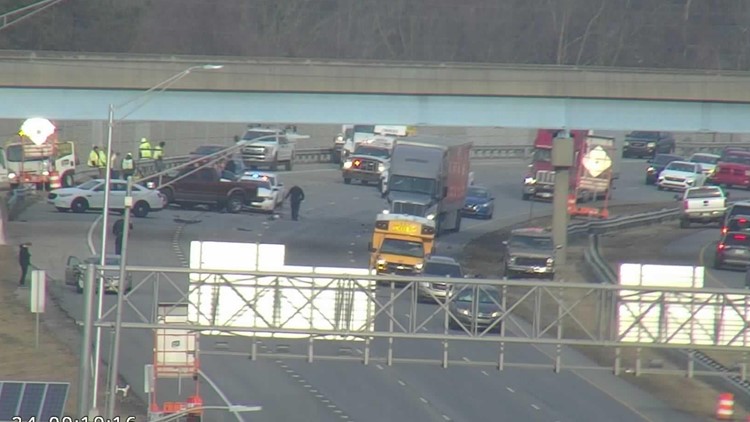 Construction worker hit in I-65 crash on Indy's south side