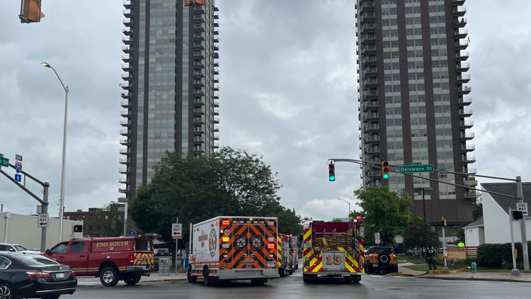 Massive response to fire reported at Riley Towers in downtown Indianapolis