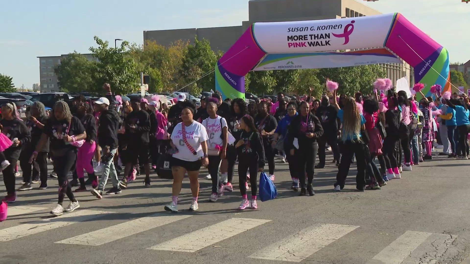 13News reporter Anna Chalker reports from Military Park where the Susan G. Komen "More Than Pink" walk was held on Saturday morning.