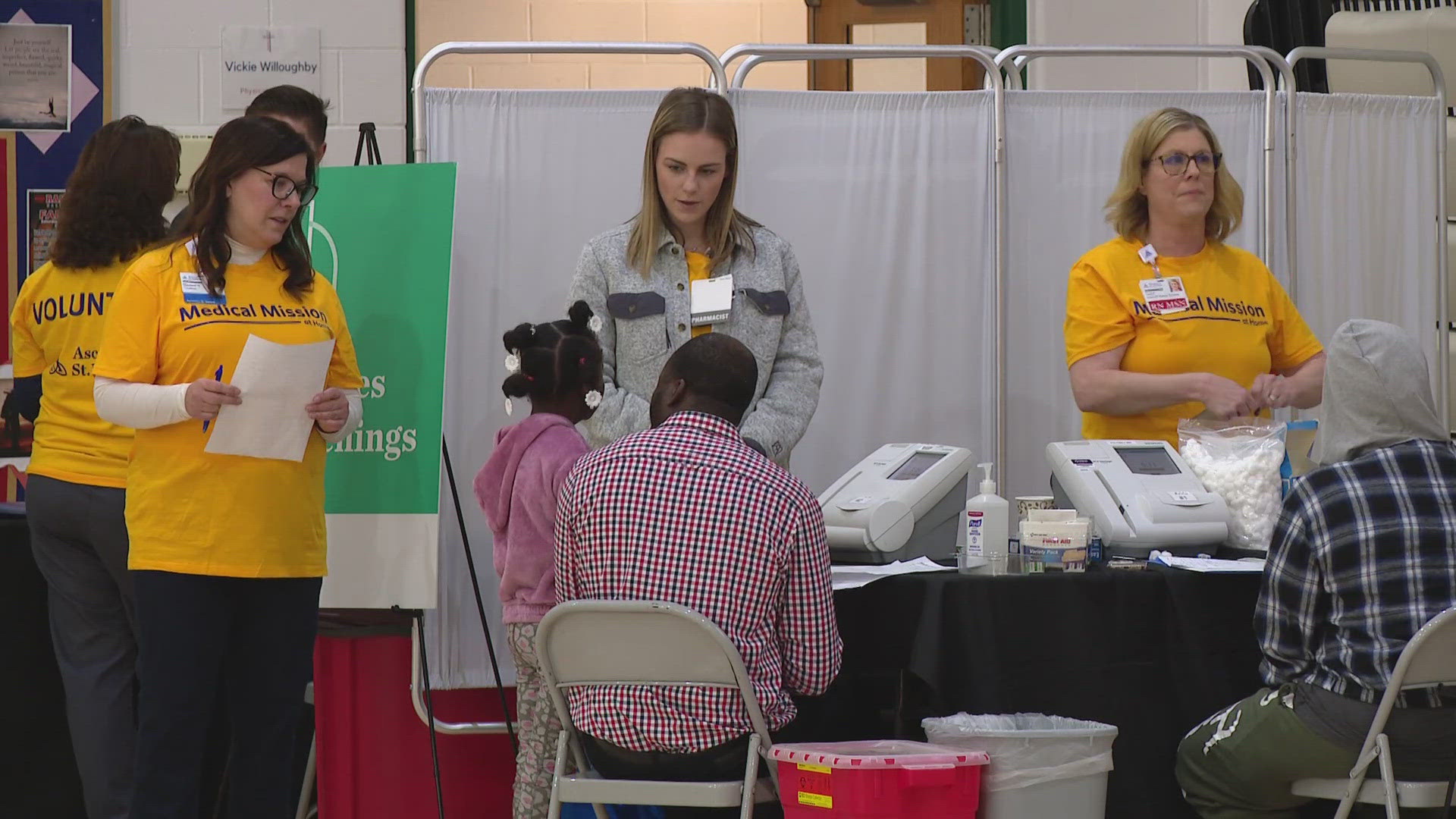 St. Monica Catholic Church hosted the event that saw free medical services, coats and food support given to more than 400 people.