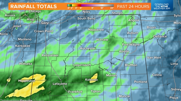 How much did Indiana pick up from rain and storms last night? | wthr.com