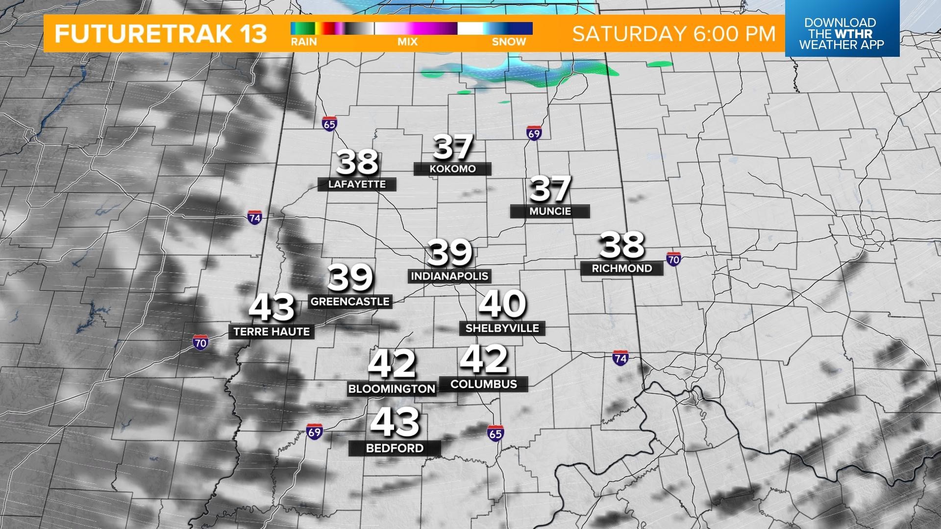 WTHR Live Doppler 13 Weather Blog: Rain exits, warmer Sunday | wthr.com
