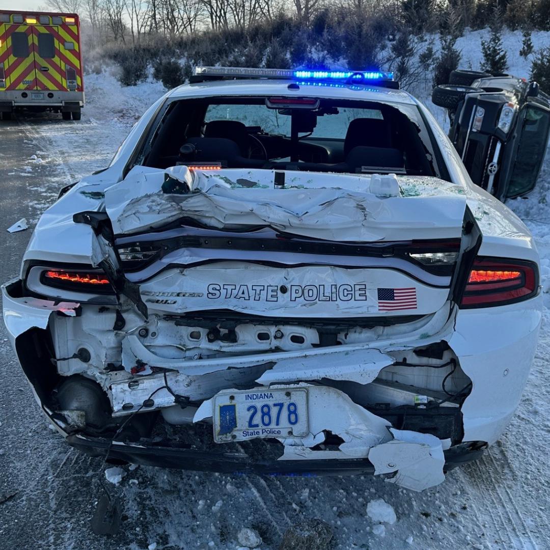 ISP patrol car struck for 6th time in last 5 days in Indianapolis ...