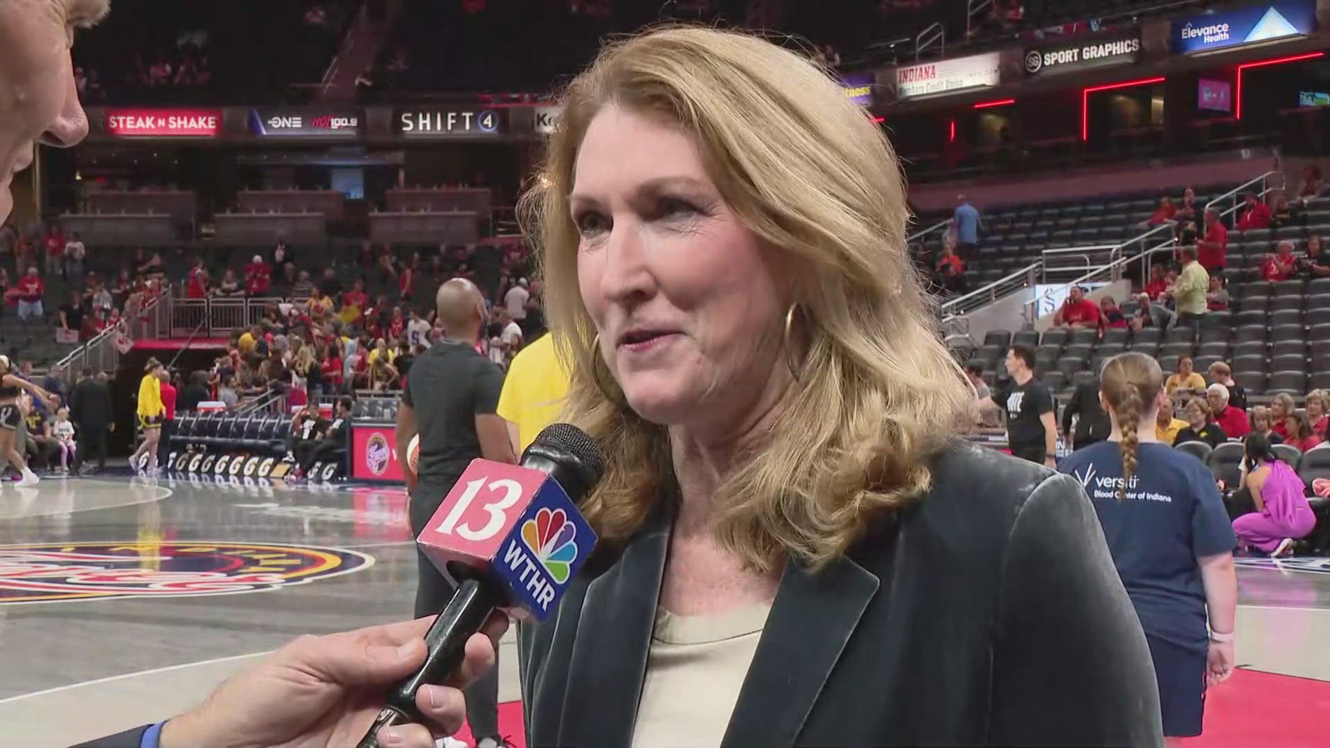 13News reporter Rich Nye reports from Gainbride Fieldhouse ahead of the Indiana Fever's matchup against the Las Vegas Aces.