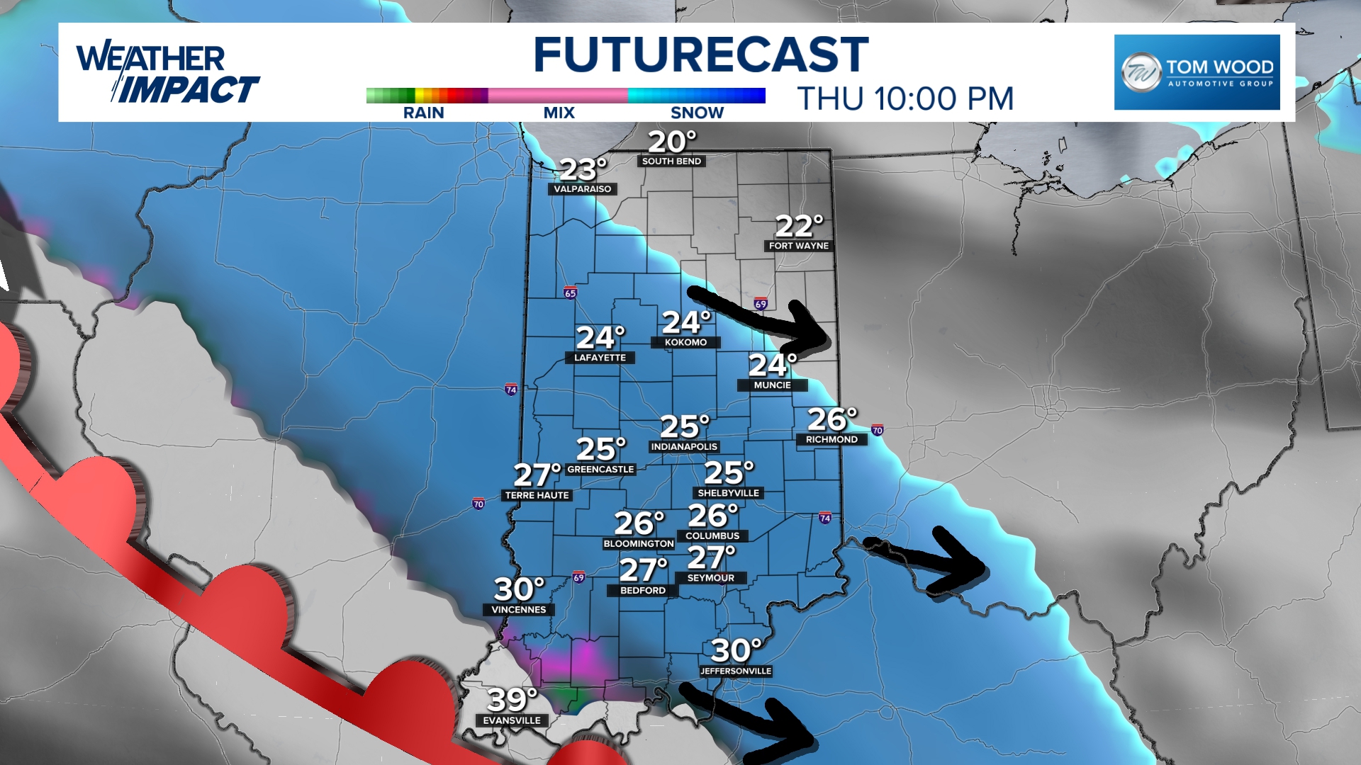 Widespread snow to blanket central Indiana with 2–5 inches tonight ...