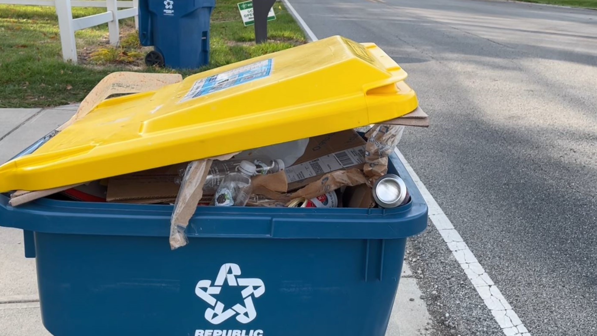 Indian River wants to curb misuse of blue recycling carts as trash cans