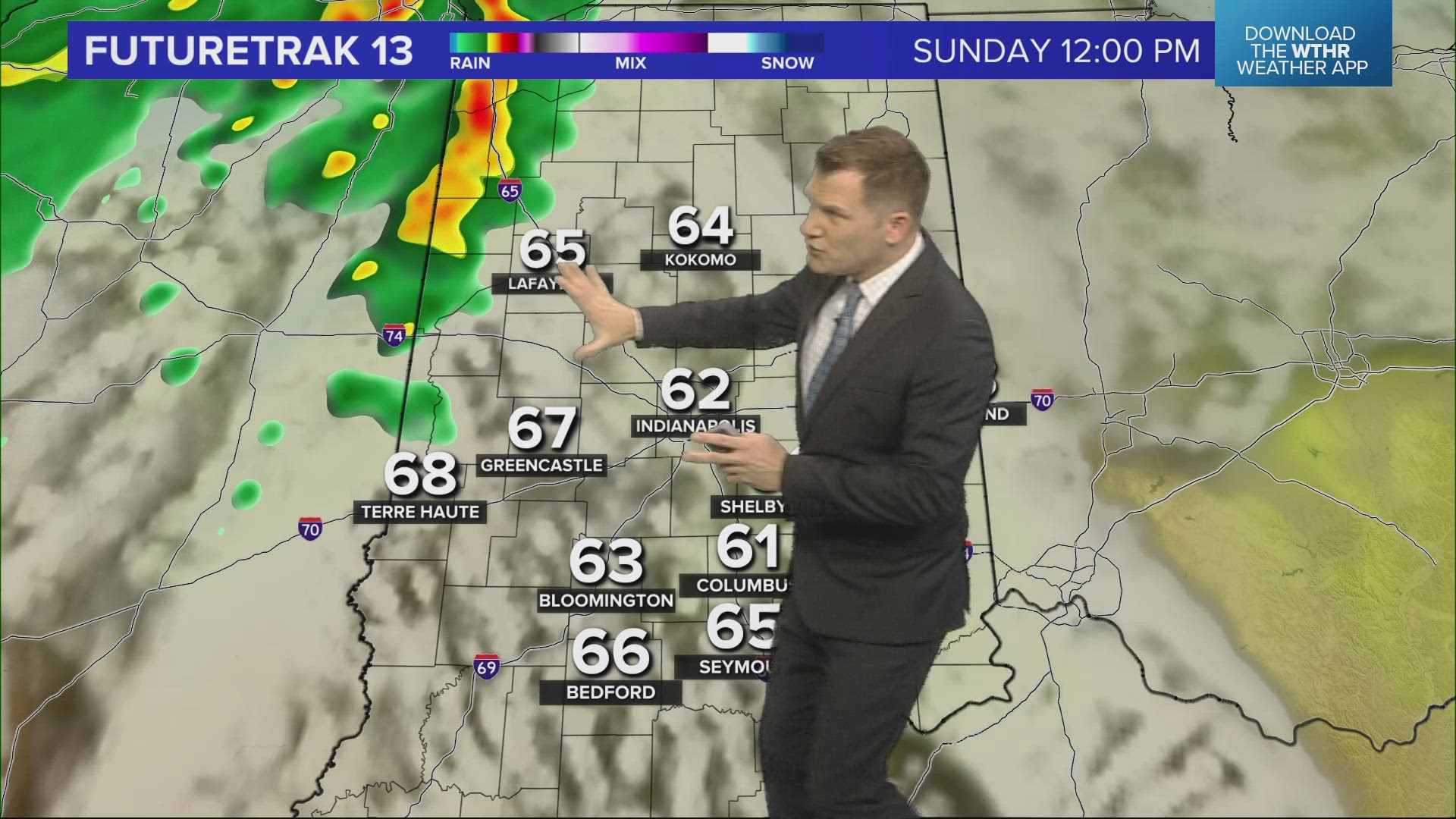 13News meteorologist Robb Ellis is taking a look at a cooling trend for central Indiana into Friday night.