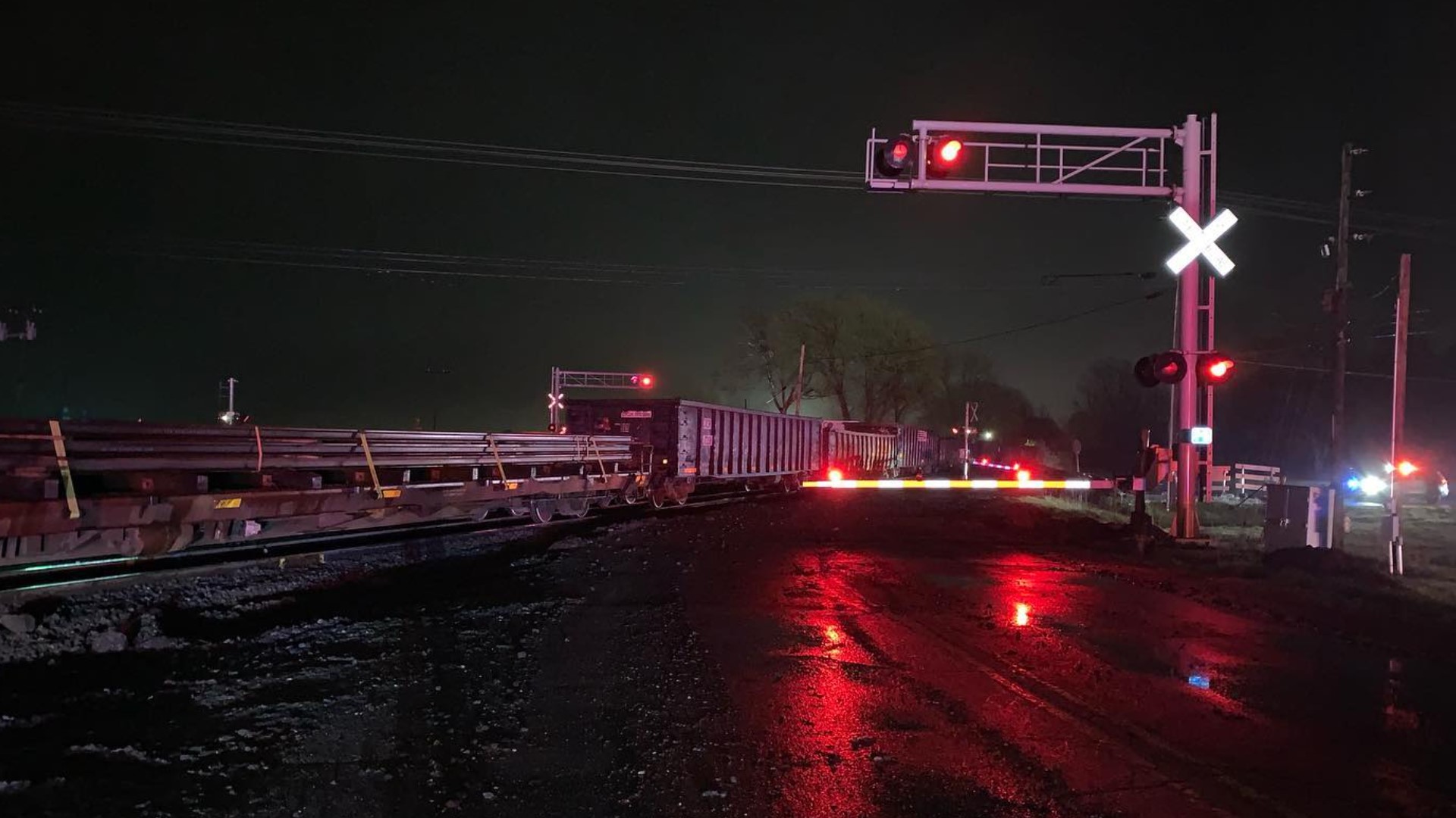 Car and train collide near Brownsburg, 1 injured