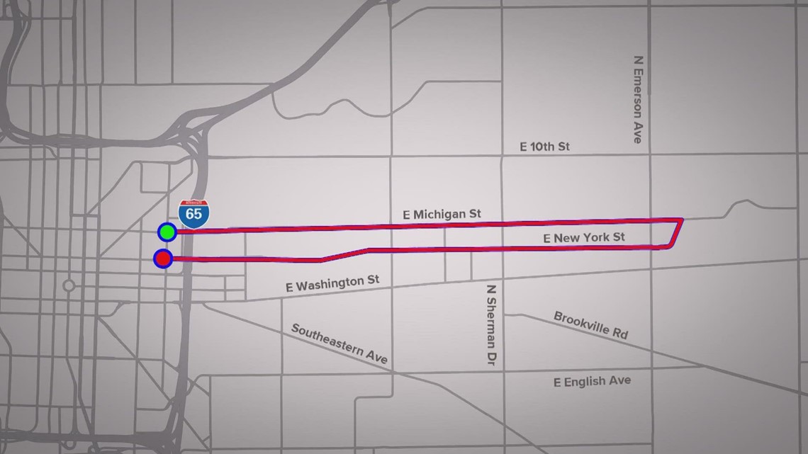 New York & Michigan streets being converted to 2way traffic