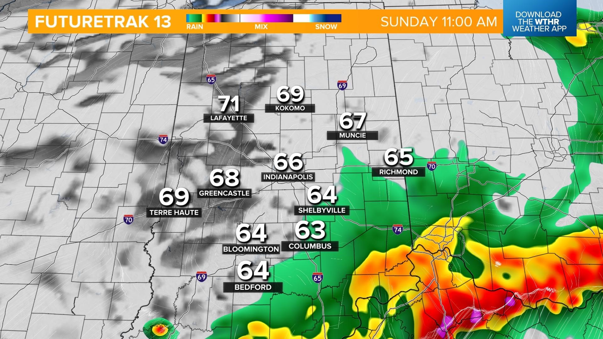 Stormy central Indiana weather through Monday night | wthr.com