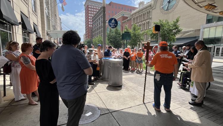 ‘This is not just a moment for grief, it’s a moment for action’ | Indianapolis congregation prays for solution to gun violence after mass shooting