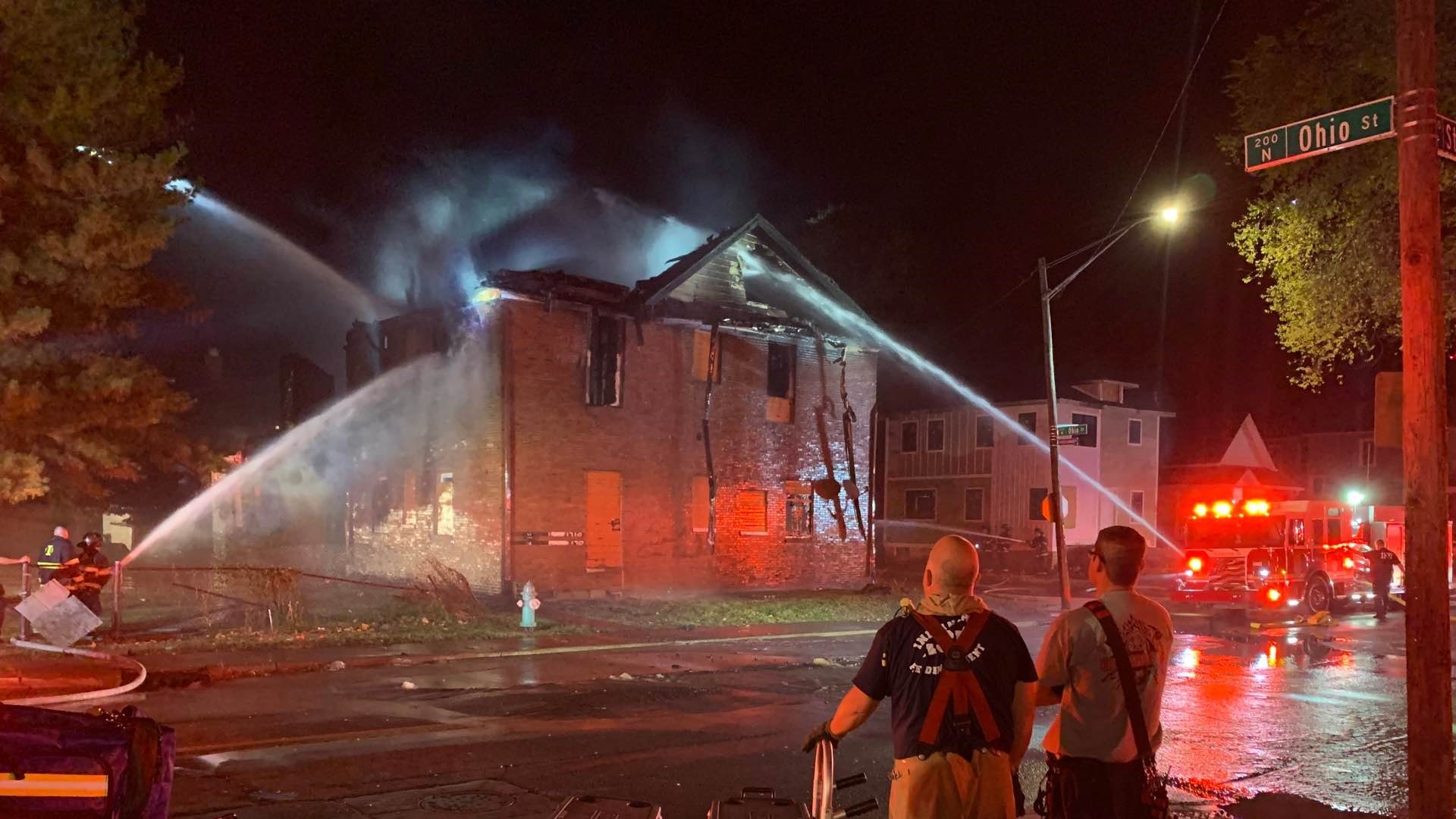 Firefighters responded to the 1700 block of East Ohio Street shortly before 4 a.m. Tuesday.