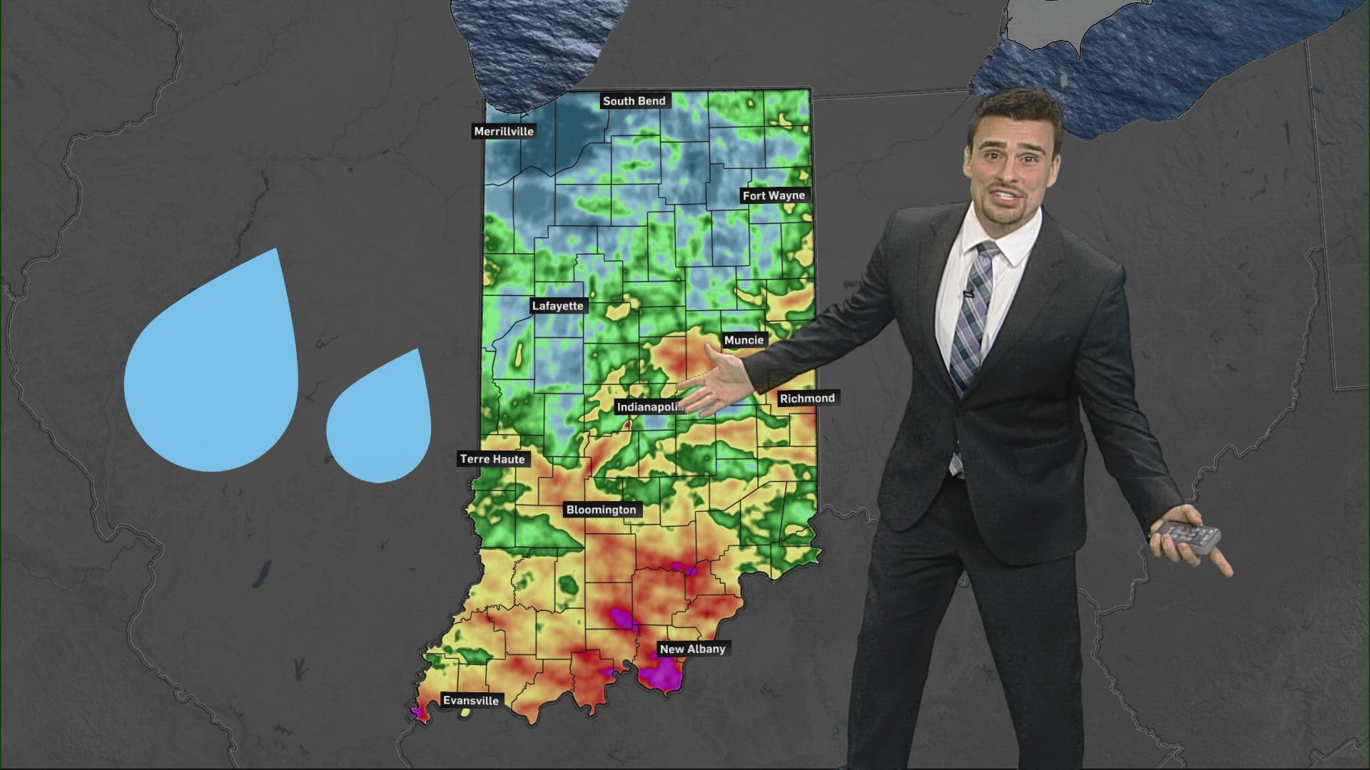 The last few days of July and start of August were soaking for parts of Indiana. Some counties barely got a drop. These recent rains have spiked the humidity.