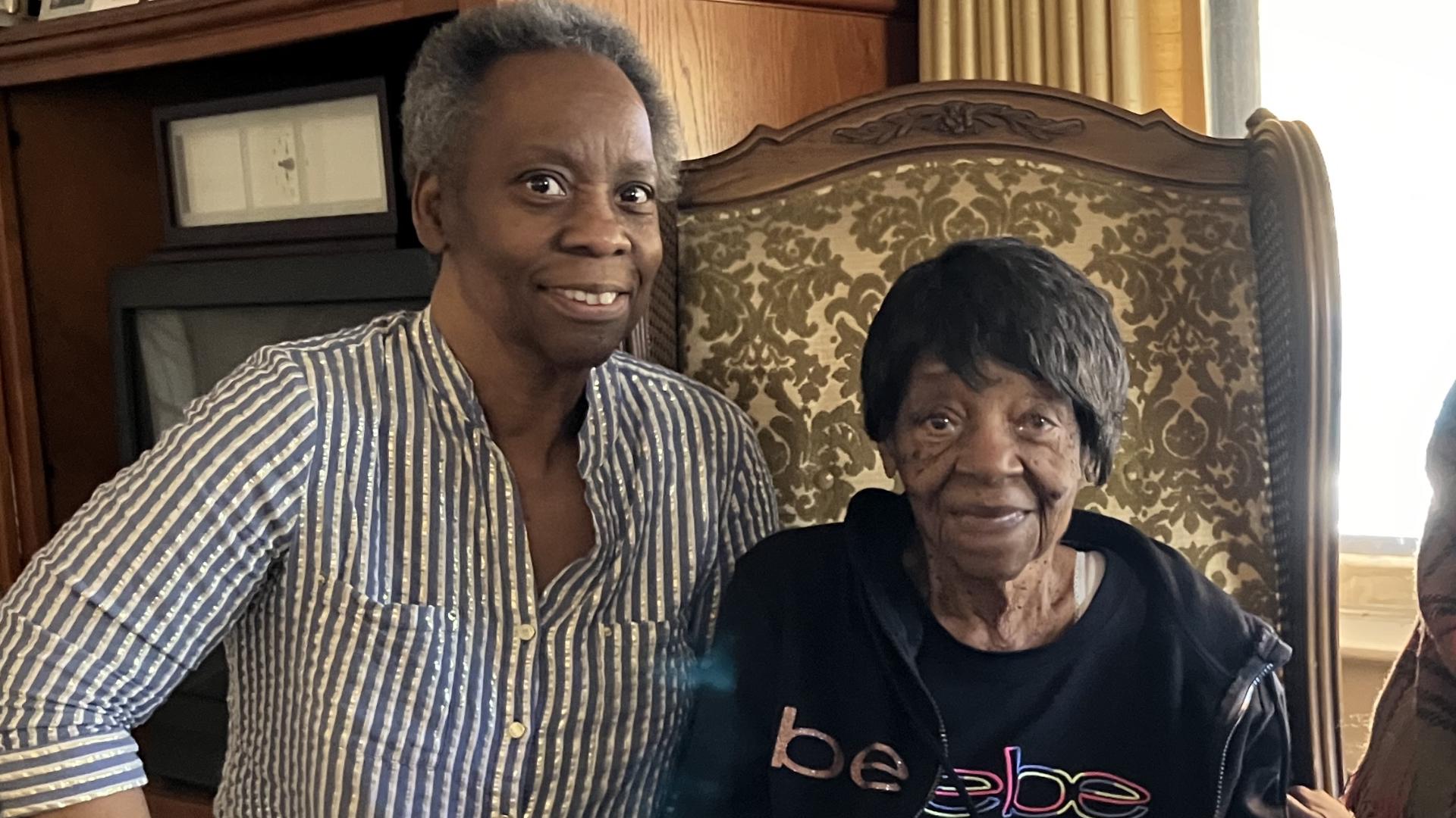 13News reporter Sia Nyorkor talks with a woman who says a local nonprofit helped rebuild her house.