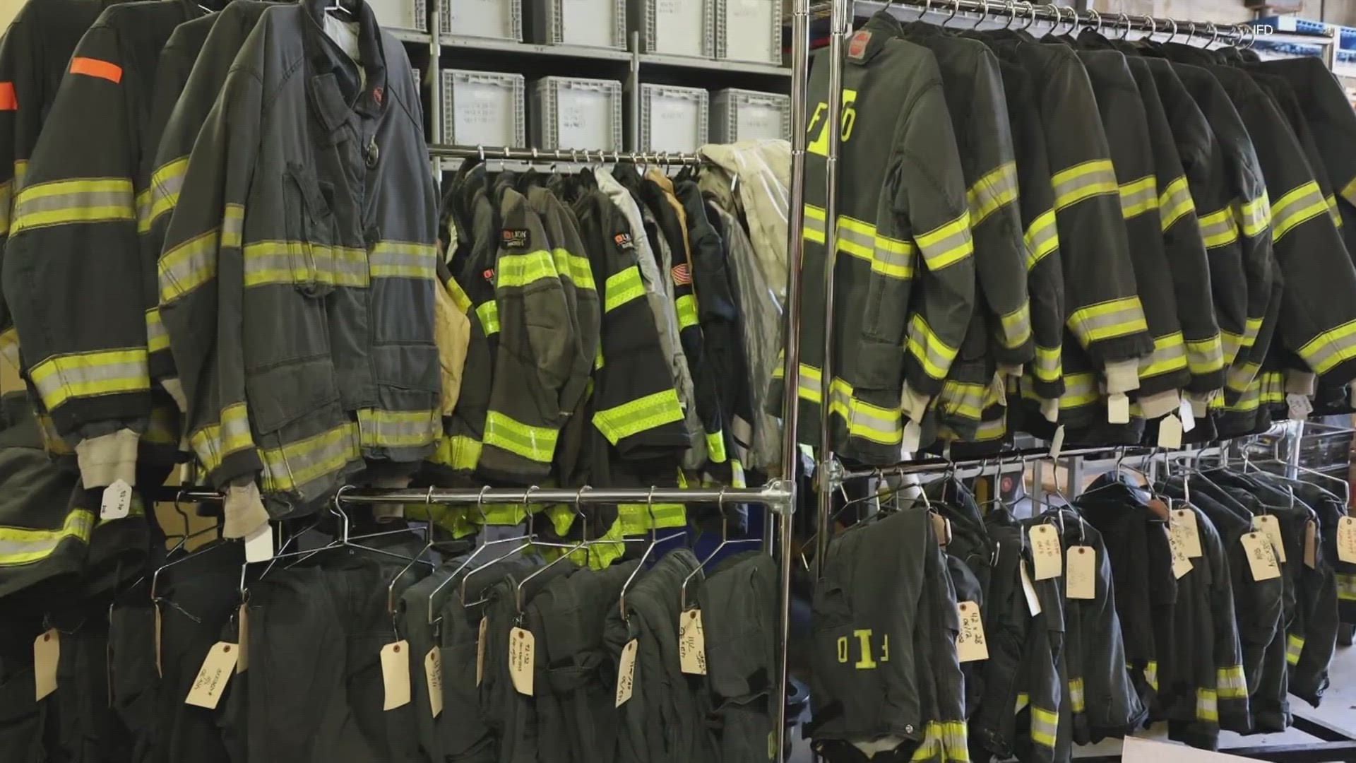 IFD washed and packed fire fighting equipment to send to Ukraine to keep first responders safe.