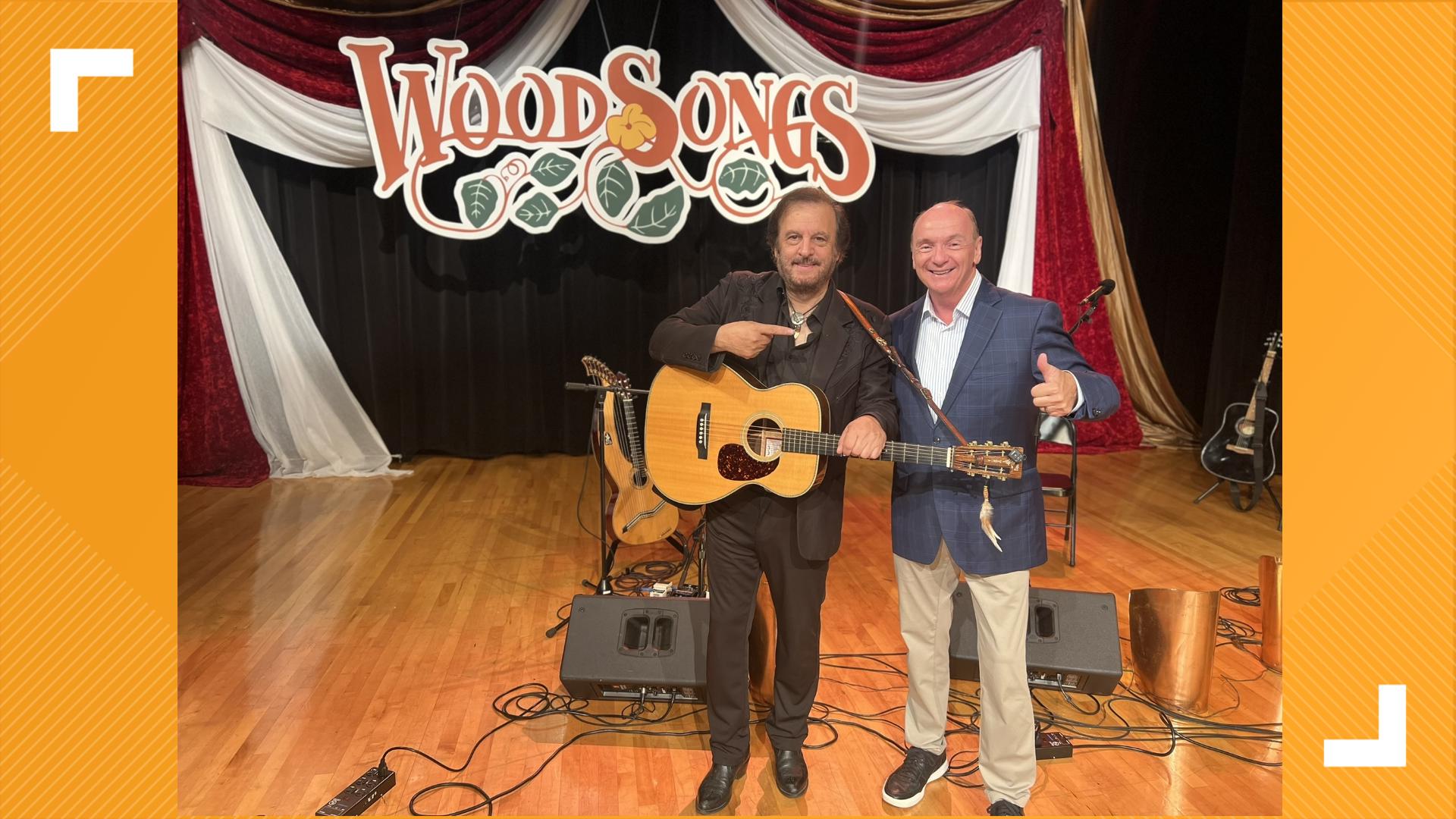 Woodsongs is the brainchild of folksinger Michael Johnathon, who features what he calls front porch music to audiences around the globe.