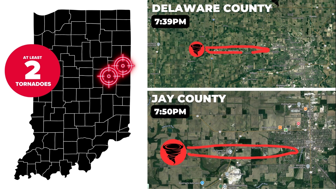 Early analysis of the tornadoes and landspouts across eastern IN | wthr.com