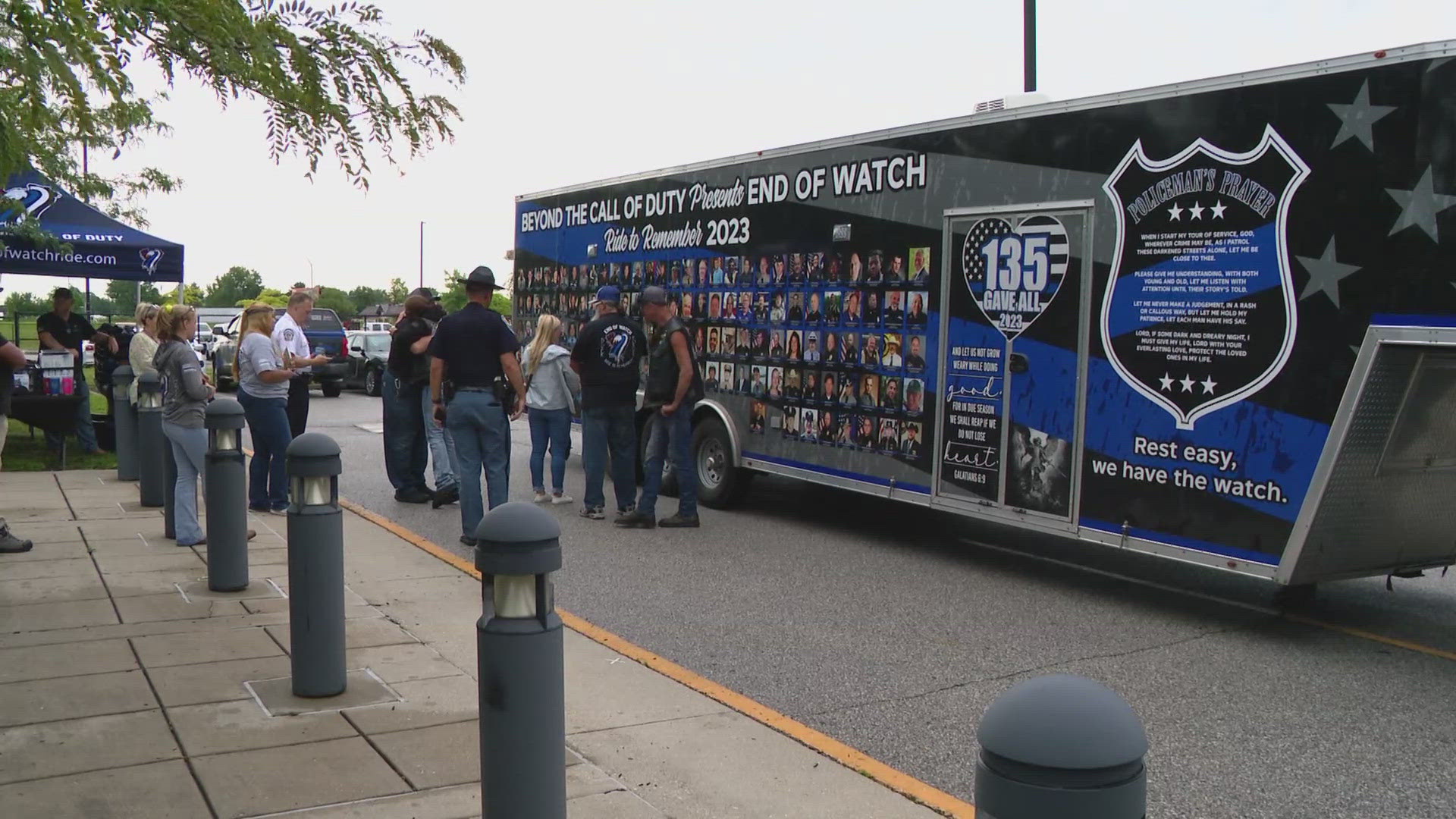 The cross-country motorcycle ride honors fallen police officers throughout the U.S., including ISP Trooper Aaron Smith, who died in the line of duty in June 2023.